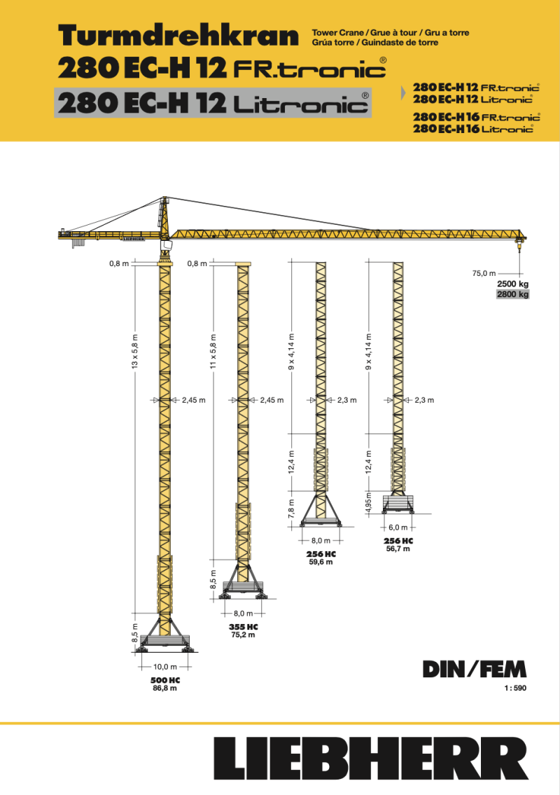 LIEBHERR 280 EC-H LITRONIC Q=12 t